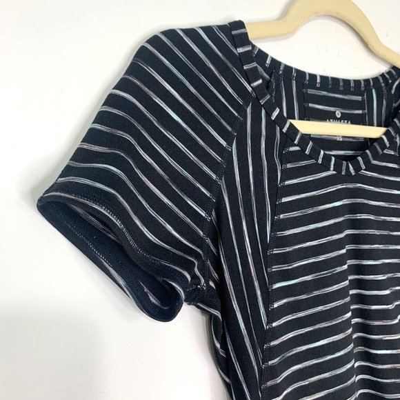 ATHLETA Pump It‎ Up Striped Short Sleeve Tee Sz XS - Picture 2 of 7